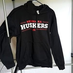Adidas hoodie, Nebraska Huskers, med, dry fit